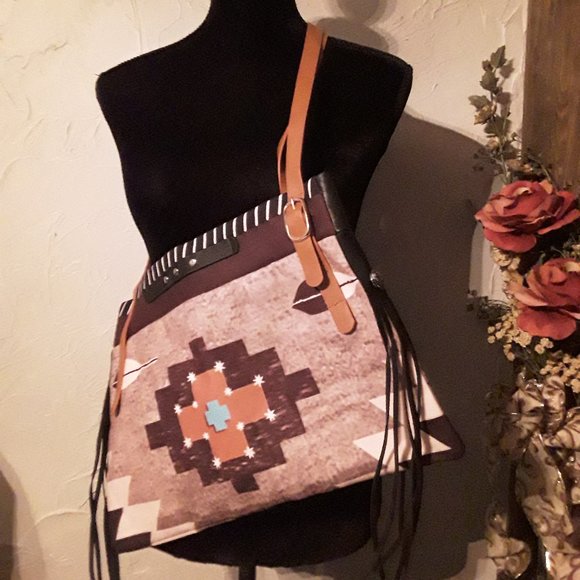 native american print luggage